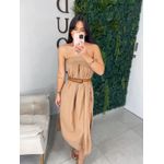 Conjunto linho marrom claro
