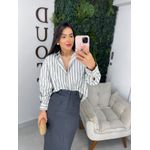 Camisa listrada gelo/azul