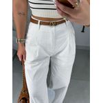 Calça alfaiataria linho branca