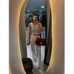 Calça alfaiataria linho branca