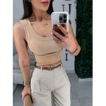 Cropped Débora bege
