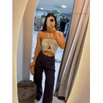 Cropped linho areia