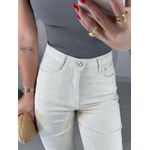 Calça reta off white