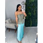 Saia acetinada verde agua