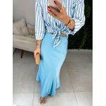 Saia acetinada azul