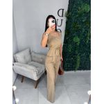Conjunto alfaiataria Mica marrom