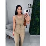 Conjunto alfaiataria Mica marrom
