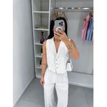 Colete alfaiataria Lia branco