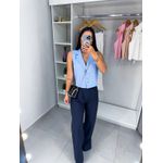 Calça Helena linho azul
