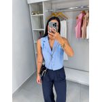 Colete alfaiataria Lia azul