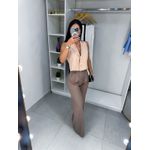 Calça Helena linho marrom claro