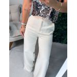 Calça alfaiataria Liza creme