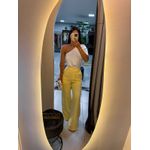 Calça alfaiataria Liza amarela