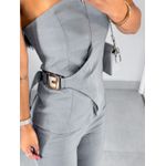 Conjunto alfaiataria Antônia cinza
