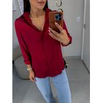 Camisa Cecília acetinada vinho