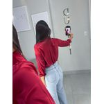 Camisa Cecília acetinada vinho