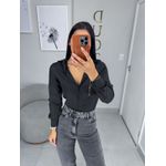 Camisa Cecília acetinada preto
