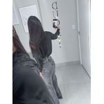Camisa Cecília acetinada preto
