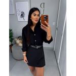 Short saia alfaiataria babi preto