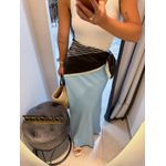 Saia acetinada azul