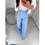 Calça alfaiataria Monalisa azul claro