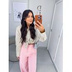 Calça alfaiataria Monalisa rosa claro