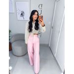 Calça alfaiataria Monalisa rosa claro