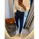 Calça mom elastano escura