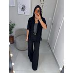 Camisa viscolinho preta