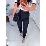 Calça alfaiataria brunê preta