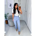 Calça alfaiataria brunê azul