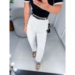 Calça alfaiataria brunê branca