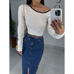 Tricot ombro off white