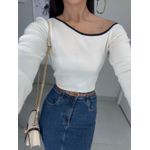 Tricot ombro off white