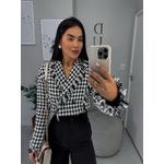 Blazer tweed preto/branco
