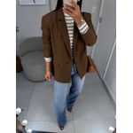 Blazer alfaiataria anne marrom