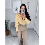 Camisa tricoline bege