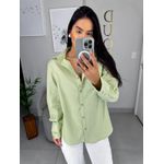 Camisa tricoline verde clara