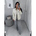 Wide leg algodão cinza