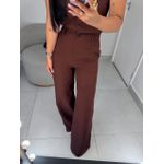 Calça alfaiataria Liza café