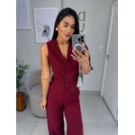 Colete alfaiataria Ana cereja
