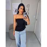 Blusa alfaiataria preta