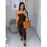 Blusa alfaiataria marrom