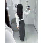 Camisa Lauren acetinada branca
