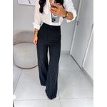 Calça risca de giz Luna preta