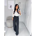 Calça risca de giz Luna preta