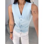 Colete alfaiataria Ana azul claro