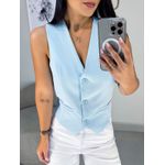 Colete alfaiataria Ana azul claro