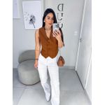 Colete alfaiataria Ana marrom