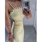 Vestido Roma amarelo manteiga 